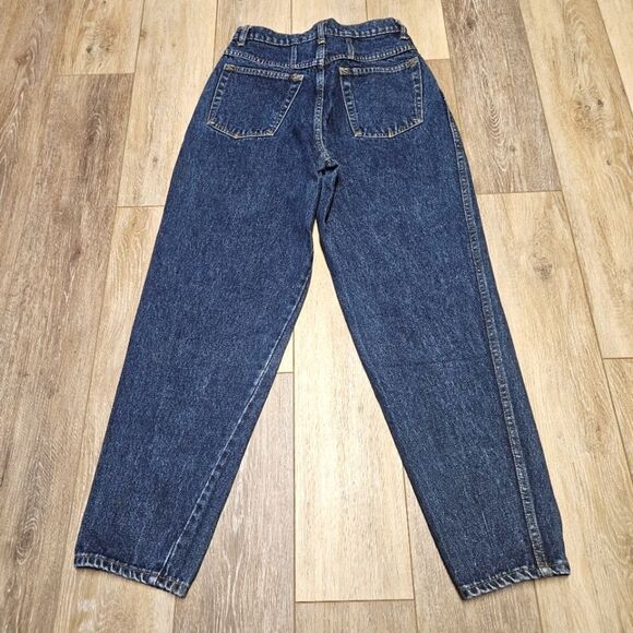 Vintage Bartack Tapered Straight Leg Relaxed Denim Blue Jeans Women's 30 Classic - Picture 7 of 10